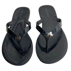 Tory Burch Black Miller Thong Sandals Size‎ 6M